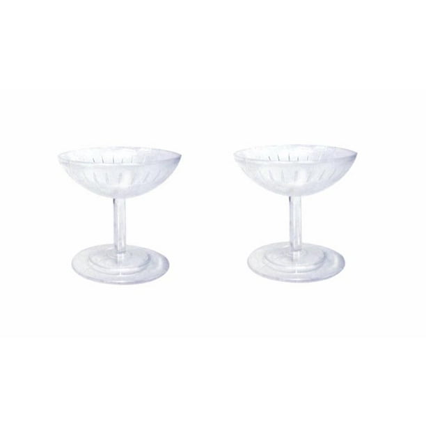 Champagne Glasses, 2", 24/Pkg, Clear Plastic