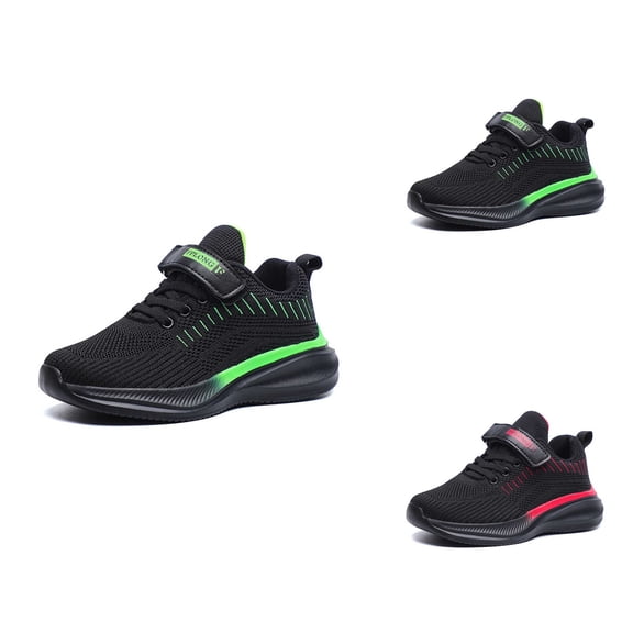 Lightweight Breathable Athletic Sneakers for Boys & Girls – Soft Sole Lace-Up Running & Tennis Shoes for Toddlers/Kids, Comfortable Durable School Sports Footwear