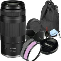 Canon RF 75-300mm f/4-5.6 Lens (Canon RF)- Case, Filters, Tulip Hood-Essential Bundle