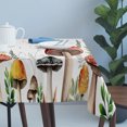 thumbnail image 4 of Mushroom Table Cloth Waterproof Tablecloths, Butterfly Botanical Star Country Plant White Tablecloth Dining Table Cover for Kitchen Party Tabletop Outdoor, Rectangle Tablecloth 54x108 Inch, 4 of 9