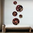 thumbnail image 2 of Designart "Dreams Of Timeless Baroque Florals In Purple" Damask Round Wall Art Set Of 5 - Purple Bohemian Office Room Wall Art Set, 2 of 6