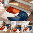 thumbnail image 6 of 2x3 Door Mat Rug, Navy Blue Burnt Orange Non-Skid Rubber Backing Large Rectangle Rugs - Living Room Bedroom Home Office, Modern Boho Art Geometric Indoor Floor Mat Carpets Washable Rug, 6 of 9