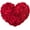 Red, variant on JWH 3D Heart Shape Wool Flower Accent Throw Pillow for Valentine Elegant Decor and Gift 13x16inch Red