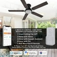 thumbnail image 6 of Smaair 52" Voice Control Low Profile Ceiling Fan with Dimmable LED Light and Remote, 5 Blades with Reverse Airflow, 6 of 9