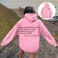 thumbnail image 2 of WENWU Womens Hoodies Long Sleeve Hoodie Pullover Hoodies for Women Soft Hoodie Pink Hooded Sweatshirt Cute Fall Clothes Casual Wear, 2 of 7