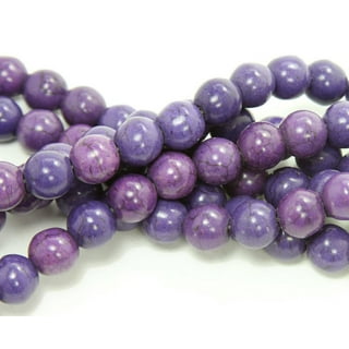 BeadTin Dark Purple Pearl 9mm Barrel Pony Beads (500pc) 