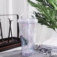 thumbnail image 3 of Vaso Glitter con Popote y Tapa con Orejas de Gato Gatito Transparente HappyWare 400ml Glitter Transparente, 3 of 3