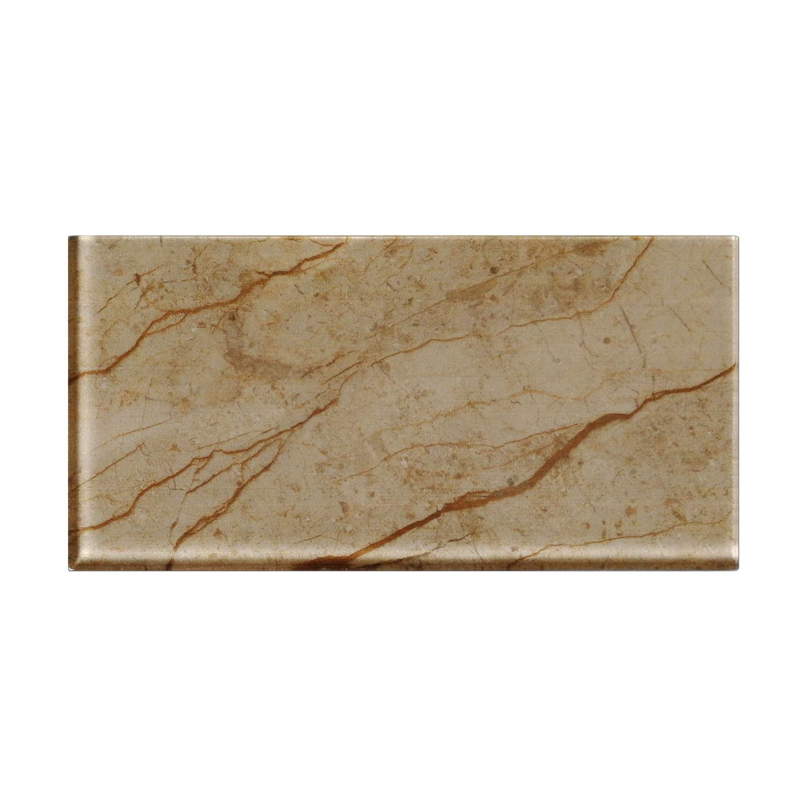 Art3d Brown Marble 3"x 6" Peel and Stick Glass Tiles for Kitchen Backsplash (32-Pack)