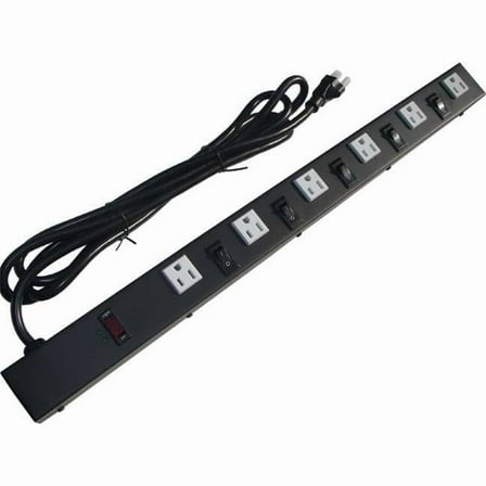 e-dustry EPS-2069MBL 24 in. 6 Outlet Metal Power Strip