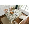 thumbnail image 1 of Nvzi cotton linen printed retro tablecloth restaurant fabric dining table cloth tablecloth desktop decoration (green, 140 * 140cm), 1 of 5