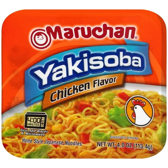 Maruchan Yakisoba Chicken Flavor Noodles, 4 oz. Packaged Soups