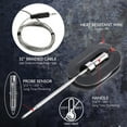thumbnail image 4 of NutriChef Smart Bluetooth BBQ Grill Thermometer PWIRBBQ80 - Indicator Light, Wireless, Digital Display, Backlight, Temperature History, Alarm, Hassle-free - For Barbecue - White, Black, 4 of 8
