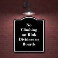 thumbnail image 2 of No Climbing on Rink Dividers or Boards BLACK Aluminium Composite Sign 8.5''x10'', 2 of 9