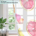 thumbnail image 4 of Yayeee Window Curtains Light Filtering 63"x52" Grommet Panel Pair Home Living Room Decor, White Grapefruit Slices, 4 of 7