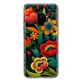 thumbnail image 1 of Pour Samsung Galaxy S9 Style Folk Coloré Rouge Orange Floral Printemps Vibrant, iPhone 15 Pro Max, 1 of 8