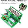 thumbnail image 3 of LAICAIW Women's Wallet Genuine Leather RFID Blocking Large Capacity Trifold Ladies Wallet, BG-Fruit Green, Compact, 3 of 7