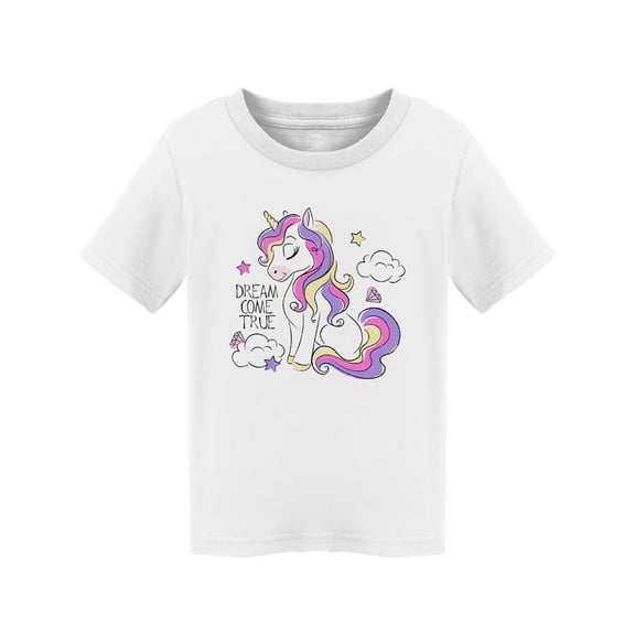 Unicorn Dream Come True Design T-Shirt Toddler -Image by Shutterstock, 2 Toddler