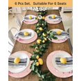 thumbnail image 4 of 15 Inch Round Placemats Set of 4, Pink Christmas Non Slip Heat Insulation PP Table Mats, Snowman Snowflake Gifts Xmas Tree Washable Place Mats for Kitchen Dining Party Table Decor, 4 of 7