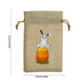 thumbnail image 3 of HongHeng 1Pc Easter Burlap Gift Bags Easter Drawstring Candy Treat Bags Bunny Linen Jute Gift Bags Easter Goodie Bags for Kids Easter Party Supply, 3 of 6