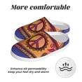 thumbnail image 6 of Balery Peace And Love Pattern Women's Fuzzy Memory Foam Slippers Fluffy Winter House Shoes Indoor and Outdoor-42/43, 6 of 7