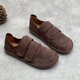 thumbnail image 3 of Zapatos planos de mujer hechos a mano de primavera 2022, zapatos casuales de gamuza de vaca genuina con punta redonda, color marrón café, talla 35-40, zapatos individuales, 3 of 5