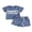 Blue, variant on BemeyourBBs Toddler Baby Boy Mama'sLittle Man Outfits Newborn Infant Boy Summer Clothes Waffle Knit Short Sleeve Letter Embroidery T-Shirt Shorts Set 2Pcs