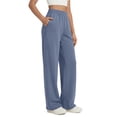thumbnail image 3 of Fantaslook Womens Wide Leg Pants with Pockets High Waisted Casual Lounge Pants Work Office Pants, 3 of 8