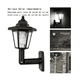 thumbnail image 2 of 2 Piezas Lámparas Español Led Solar Farol Pared Belug Negro, 2 of 5