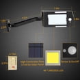thumbnail image 3 of Luz solar para exteriores, 48 luces LED, luz de inundación solar impermeable inalámbrica Levamdar CZDZ-XM8, 3 of 5