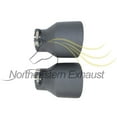thumbnail image 4 of Two Universal Exhaust Tips  2.5" ID / 4" OD Powder Coated Black, 4 of 5