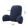 thumbnail image 2 of Cama de Lectura Almohada Sofá Cojín para Adultos Grid-Light Tiras-Azul Sunnimix Almohada de lectura, 2 of 4