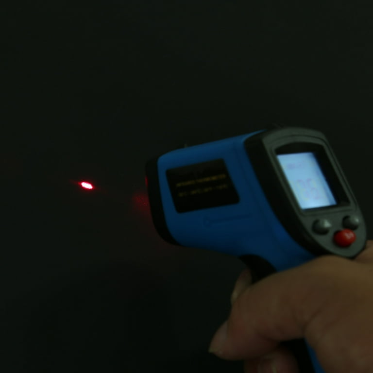 Blue Digital Infrared Thermometer Laser Industrial Temperature Gun  Non-contact With Backlight -50-380cnot For Humansbattery Not Included