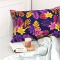 thumbnail image 4 of Sikiie Purple Flower Pillow Covers, Throw Pillow Case Cushion Covers,Cushion for Bedroom,Couch,Home-20"x30", 4 of 6