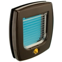 Ferplast 4-Way Locking Cat & Dog Door, Brown, Small with High-Impact Plastic Frame