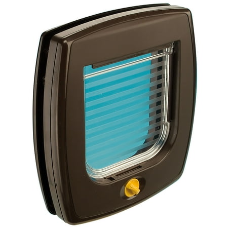 UPC: 0798549056786 | Ferplast 4-Way Locking Cat & Dog Door | Brown  Small