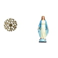 thumbnail image 1 of Escultura para colgar en la pared,Decoración de pared de metal para sala de estar,dormitorio y exterior.,Escultura colgante Arte de pared Disco decorativo,Estatua católica,Estatua de la, 1 of 8