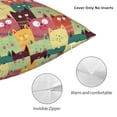 thumbnail image 3 of Fuzoiu Cute Cartoon Cat Print Square Pillow Cover,Hidden Zipper Design,Luxury Square Pillow Case, Throw Pillow,Couch Cushion-22"x22", 3 of 7