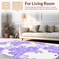 thumbnail image 2 of Ultra Soft Area Rug, Enchanting Lilac Oasis with Abstract Floral Motifs, Non Slip, Stain Resistant, Washable Area Rugs for Living Room, Bedroom(Purple, 6X9), 2 of 8
