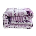 thumbnail image 3 of Virtu 12 Lbs Plush Fleece Blanket, 2 Ply Thick Heavy Reversible Raschel Korean Style Warm Bed Blanket, King, Lavender Floral, 3 of 5