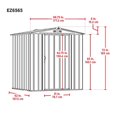 thumbnail image 3 of EZEE Shed Steel Storage 6 x 5 ft. Galvanized Low Gable Charcoal, 3 of 7