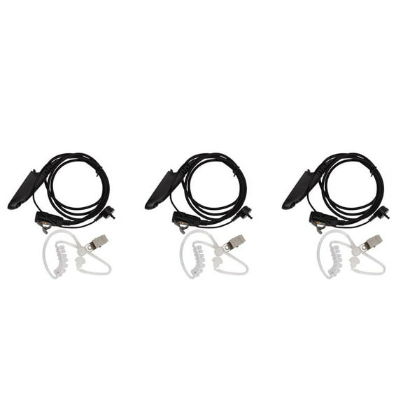3X Acoustic Tube Earpiece Mic Headset PTT GP380 Portable Radio Walkie Talkie 340 GP328 GP1280