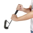 thumbnail image 3 of 10-Inch Stainless Steel Brush with Long Handle and Durable Bristles - Effective for Cleaning All Surfaces, Protects Hands from Heat, Non-Stick Design for Easy Grease Removal, Ideal for, 3 of 7