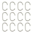 thumbnail image 1 of Mainstays C-Shape Decorative Shower Hooks, Nickel, Set of 12, 1 of 5