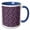 Blue/White, variant on 3drose, Seamless Circle Pattern Background - Abstract Purple Vector Design, 11oz Two-tone Red Mug