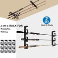 thumbnail image 3 of Musbetu 4Pcs Fishing Rod Holder 6-Rod Positions Fall-resistant Strong Load Bearing Detachable Wall Ceiling Fishing Pole Holder Angling Tool, 3 of 7
