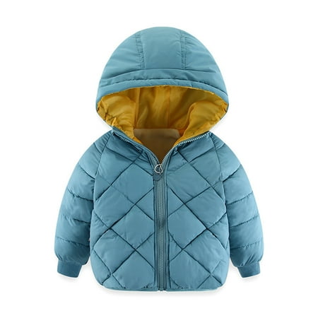 

Yuanyu Kids Boys Girls Warm Coat Hooded Thick Jacket Kids Baby Winter Snowsuit Puffer Outerwear 2-7Y