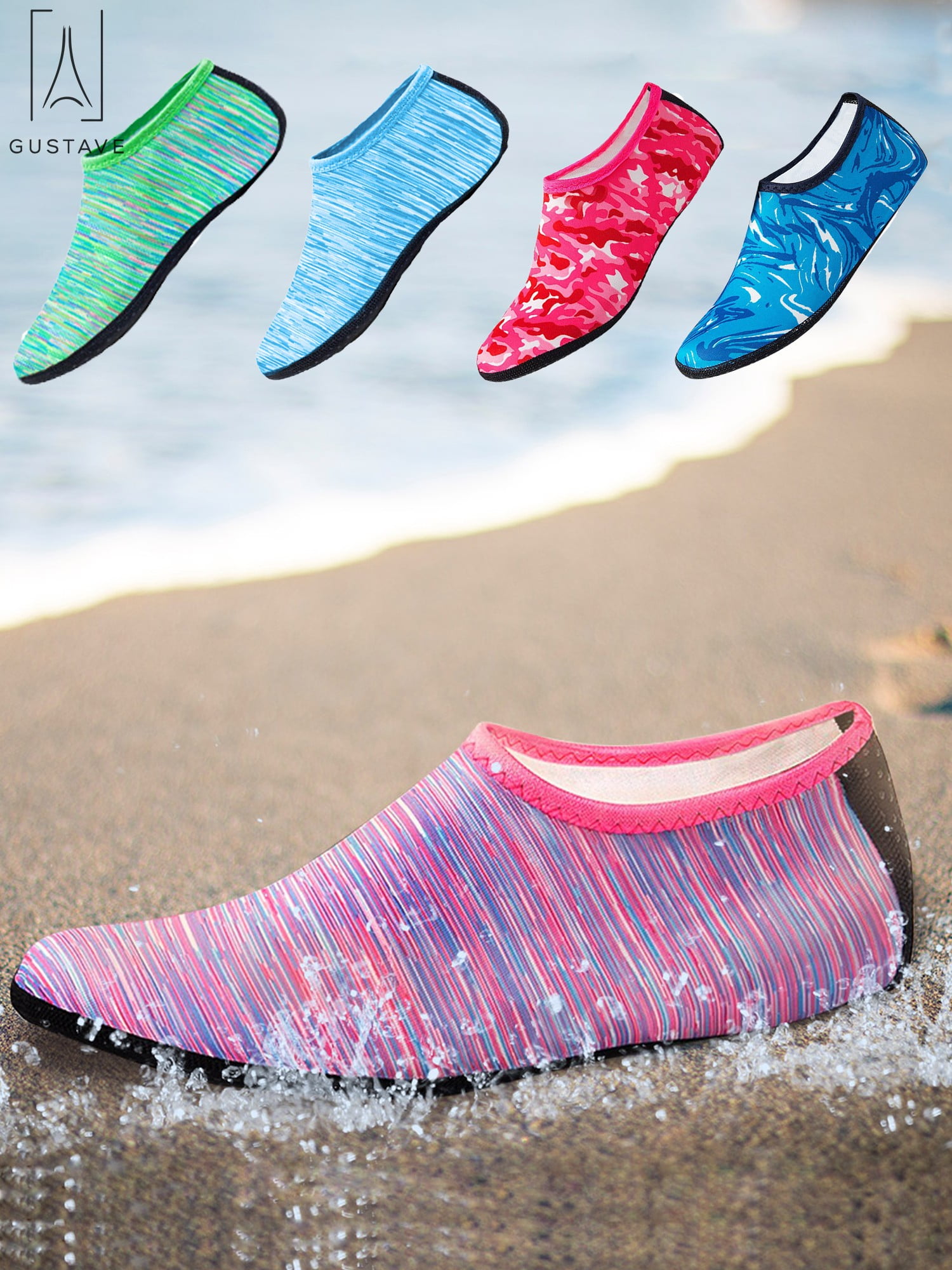 Men Women Water Shoes Barefoot Quick-Dry Beach Yoga Swim Sports Exercise Socks 