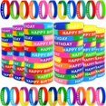 thumbnail image 1 of Neureyte 176 Piezas Pulseras de Goma de Cumpleaños (22 Estilos) Pulseras de Cumpleaños de Colores para Favores de Fiesta de Cumpleaños Pulseras de Goma de Cumpleaños Estiradas para Suministros de Fies, 1 of 1