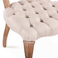 thumbnail image 4 of Portia Off-White Linen Tufted Chairs with Linen Back, Set of 2, 4 of 9