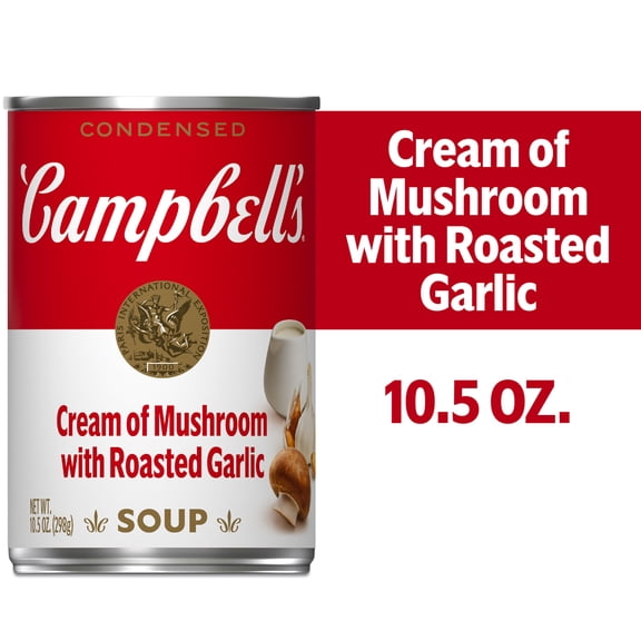 Campbell's Condensed Cream of Mushroom Soup with Roasted Garlic, 10.5 oz Can